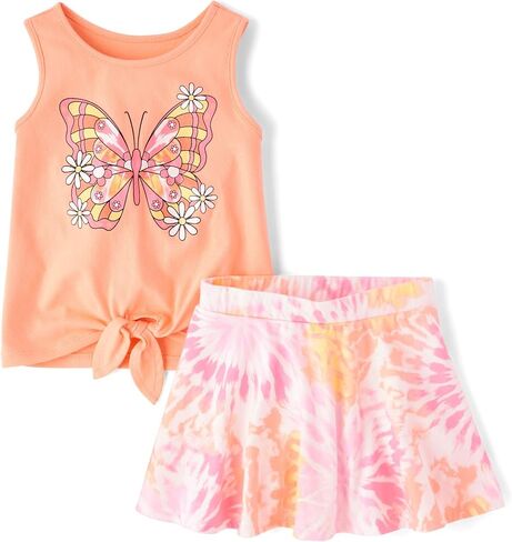 The Children's Place baby-girls And Toddler Sleeveless Tank Top and Skort 2 Piece Outfit Set in Saudi Arabia