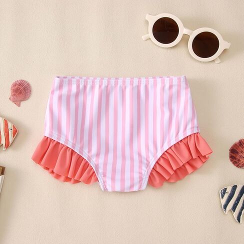 Ritatte Toddler Baby Girl 3-Piece Swimsuits Set Long Sleeve Rash Guard Bathing Suit Bikini Set Watermelon Flower Swimwear in Saudi Arabia