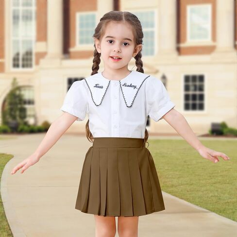2 Pack Toddler Baby Girls Pleated Skirt Baby Girls Uniform Skirt Built in Shorts Tennis Casual Skorts for Little Kid in Kuwait