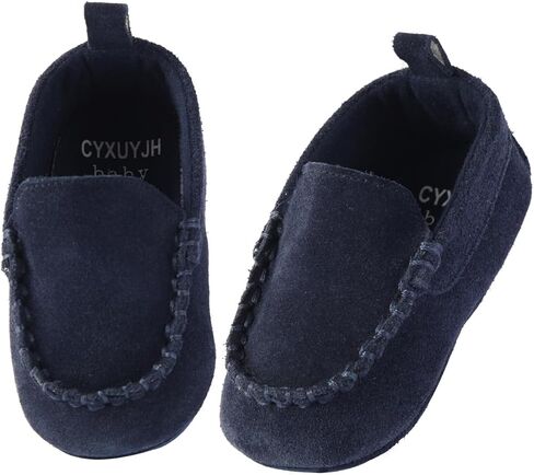 Soft Sole Baby Loafers Boys Girls Suede Leather First Walking Shoes Infant Baby Dress shoes 3-18 Months in Kuwait