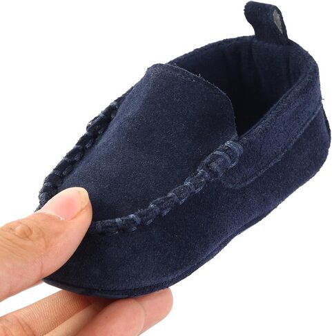 Soft Sole Baby Loafers Boys Girls Suede Leather First Walking Shoes Infant Baby Dress shoes 3-18 Months in Kuwait