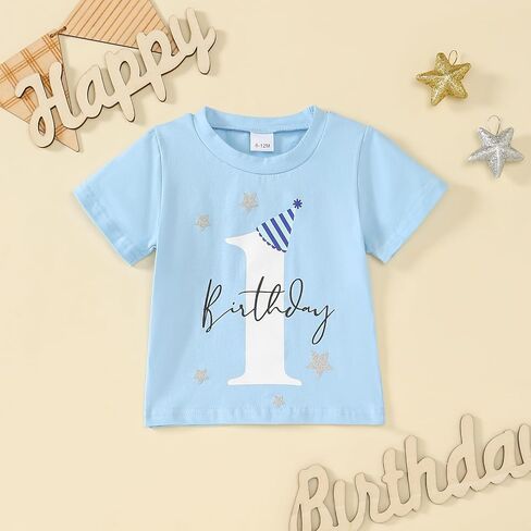 Baby Boy First Birthday Outfit 1st Birthday T-Shirt One Year Old Clothes First Birthday Gift in Kuwait