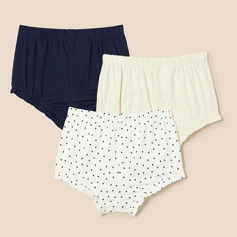 Amazon Essentials Toddlers and Baby Girls' Cotton Bloomer Shorts, Pack of 3 in Kuwait