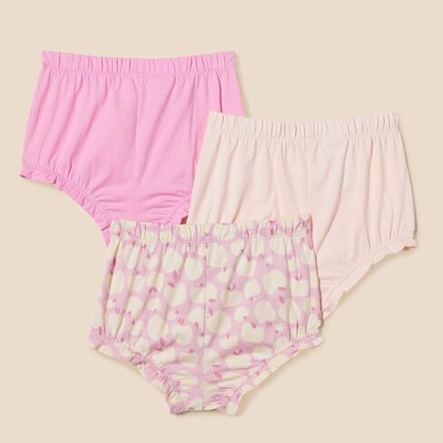 Amazon Essentials Toddlers and Baby Girls' Cotton Bloomer Shorts, Pack of 3 in Kuwait