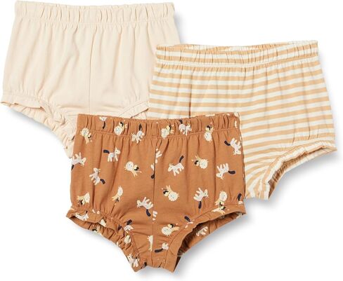 Amazon Essentials Toddlers and Baby Girls' Cotton Bloomer Shorts, Pack of 3 in Kuwait
