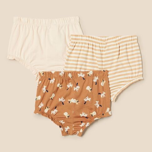 Amazon Essentials Toddlers and Baby Girls' Cotton Bloomer Shorts, Pack of 3 in Kuwait