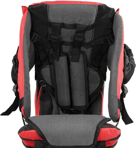 ClevrPlus Cross Country Baby Backpack Carrier, Grey, Toddler Hiking Backpack with Comfortable Seat, Adjustable Straps & Belt, Foldable Frame Lightweight Large Capacity Child Carrier for Outdoor in Saudi Arabia