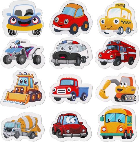 Chinco 120 PCS Boys Boys Potty Training يستهدف الصبيان أهداف الأدوات الإيدز القابلة للتطهير على التدريب على استخدام الأطفال (أنماط السيارات) in Kuwait