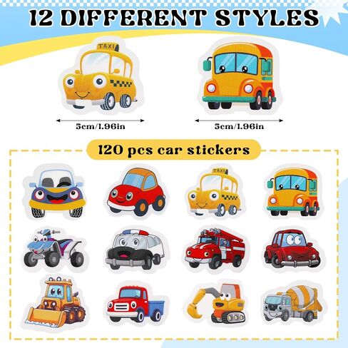 Chinco 120 PCS Boys Boys Potty Training يستهدف الصبيان أهداف الأدوات الإيدز القابلة للتطهير على التدريب على استخدام الأطفال (أنماط السيارات) in Kuwait
