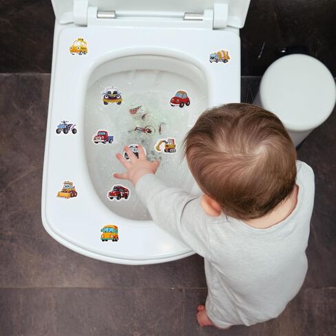Chinco 120 PCS Boys Boys Potty Training يستهدف الصبيان أهداف الأدوات الإيدز القابلة للتطهير على التدريب على استخدام الأطفال (أنماط السيارات) in Kuwait