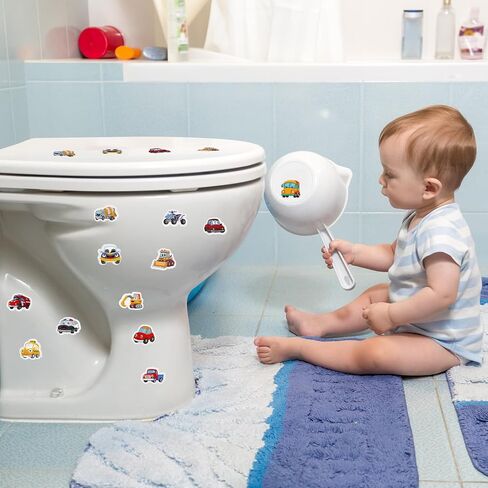 Chinco 120 PCS Boys Boys Potty Training يستهدف الصبيان أهداف الأدوات الإيدز القابلة للتطهير على التدريب على استخدام الأطفال (أنماط السيارات) in Kuwait