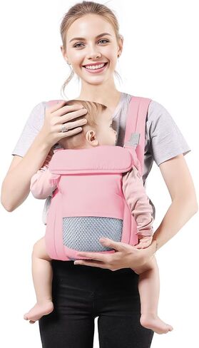 Baby Carrier Newborn to Toddler(7-30lbs), Toddler Carrier with Adjustable Shoulder Strap, Baby Holder Carrier with Breathable Mesh Fabric, Grey in Kuwait