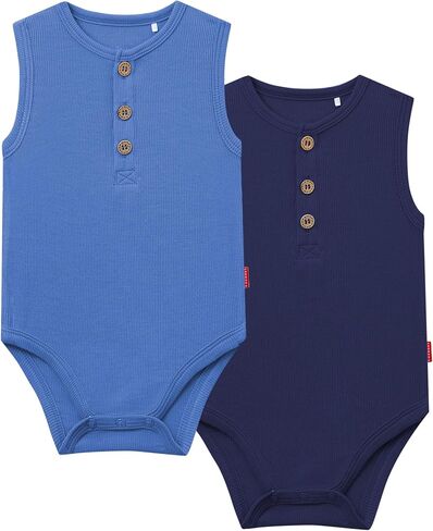 Bamboo Viscose Baby Boy Bodysuit Newborn 2-Pack Sleeveless Soft Baby Clothes in Saudi Arabia