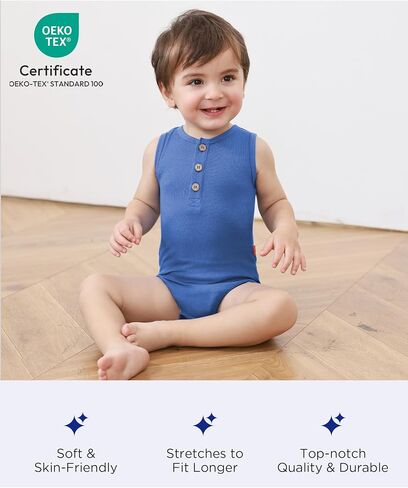 Bamboo Viscose Baby Boy Bodysuit Newborn 2-Pack Sleeveless Soft Baby Clothes in Saudi Arabia