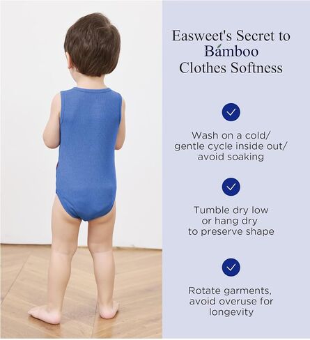 Bamboo Viscose Baby Boy Bodysuit Newborn 2-Pack Sleeveless Soft Baby Clothes in Saudi Arabia