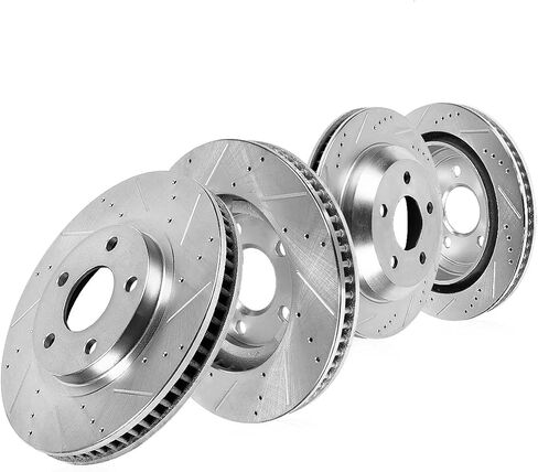 Callahan Front and Rear Brake Kit For 1963-1980 1981 1982 Chevy Corvette C3 Drilled and Slotted Brake Rotors in Saudi Arabia
