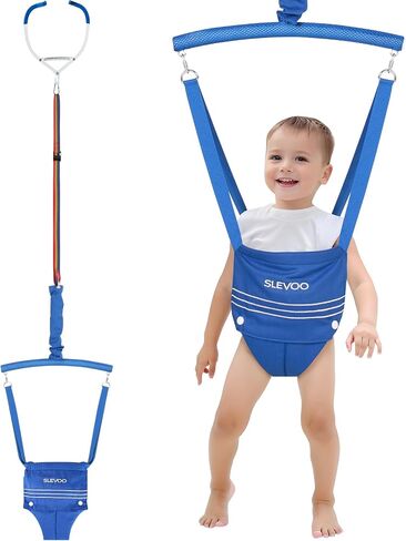 Slevoo Baby Jumper, Baby Doorway Jumper for Babies 6-12 Months, with Easy to Use Clamp and Adjustable Strap, Blue in Kuwait