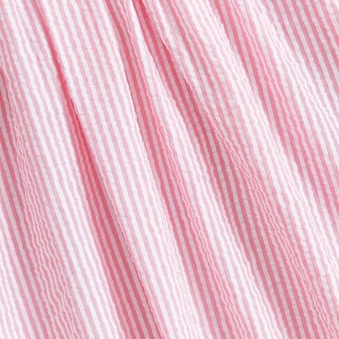 Toddler Little Baby Girl Summer Outfit Smocked Dress Puff Short Sleeve Stripes Dresses Kids Boutique Clothing in Kuwait