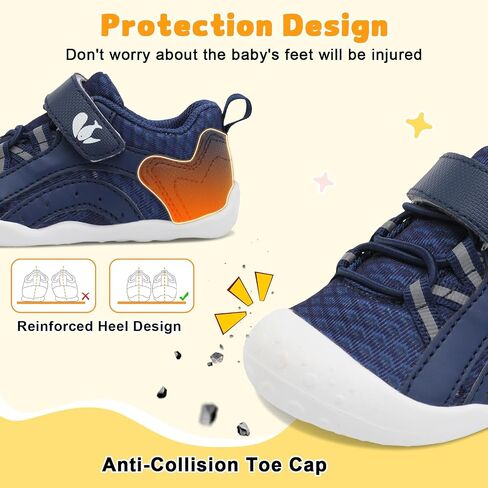 FEETCITY Wide Baby Shoes Boys Girls Baby Barefoot Shoes Breathable Infant Walking Shoe Crib Sock Shoe Toddler Sneakers Flexible in Saudi Arabia
