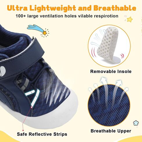 FEETCITY Wide Baby Shoes Boys Girls Baby Barefoot Shoes Breathable Infant Walking Shoe Crib Sock Shoe Toddler Sneakers Flexible in Saudi Arabia