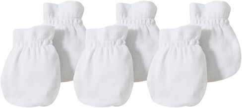 Burts Bees Baby Unisex Baby Mittens, 100% Organic Cotton, 3-Pack Solid Color Infant Scratch Protection Mitts in Kuwait