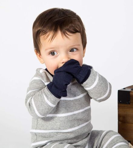 Burts Bees Baby Unisex Baby Mittens, 100% Organic Cotton, 3-Pack Solid Color Infant Scratch Protection Mitts in Kuwait
