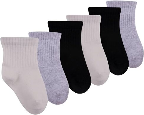 Bella Baby & Toddler Seamless-Toe Turkish Cotton Ribbed Crew Socks (6-Pack) in Kuwait