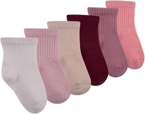 Bella Baby & Toddler Seamless-Toe Turkish Cotton Ribbed Crew Socks (6-Pack) in Kuwait