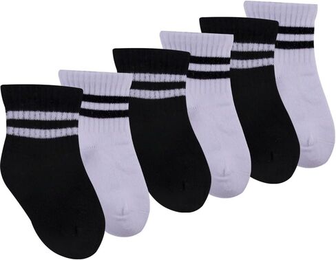 Bella Baby & Toddler Seamless-Toe Turkish Cotton Ribbed Crew Socks (6-Pack) in Kuwait