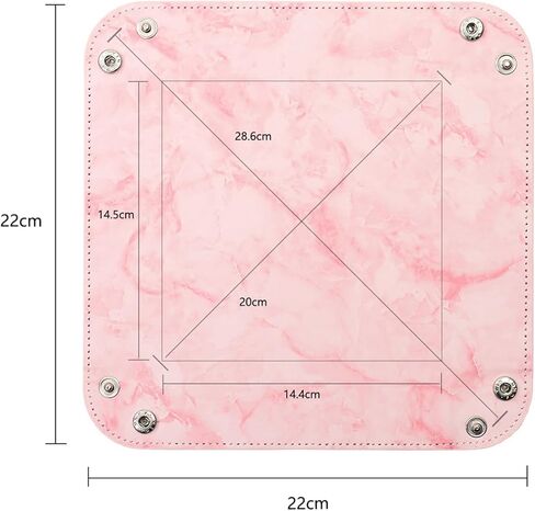 منظم تخزين سطح المكتب من siduater Valet Tray - صينية من الجلد النباتي بجانب السرير وحامل العلبة منضدة لجهاز التحكم عن بعد، والساعة، والمفاتيح، والهاتف، والمحفظة، والعملة المعدنية، والمجوهرات، باللون الوردي الحجري in Kuwait
