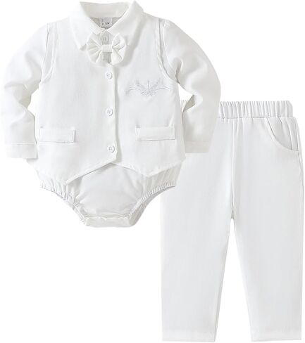 Chichoo Baby Boy Clothes Suits Baptism Christening Outfits for Boys Infant Gentleman Outfit Formal Dress Wedding Tuxedo in Kuwait