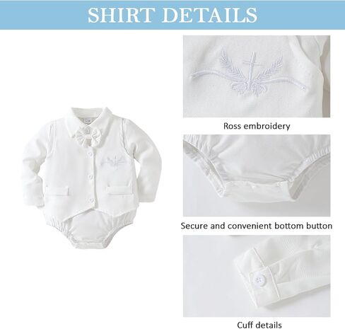 Chichoo Baby Boy Clothes Suits Baptism Christening Outfits for Boys Infant Gentleman Outfit Formal Dress Wedding Tuxedo in Kuwait