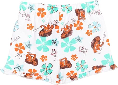 Disney Frozen Moana Princess Tiana Floral Peplum T-Shirt and French Terry Shorts Outfit Set Toddler to Big Kid in Saudi Arabia