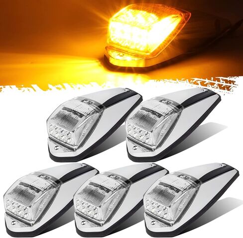 Partsam 31LED Amber Cab Marker Light Waterproof Top Roof Running Cab Lights Compatible with Peterbilt/Kenworth/Freightliner//Western Star/Mack/International/Paccar Trailer Trucks in Saudi Arabia