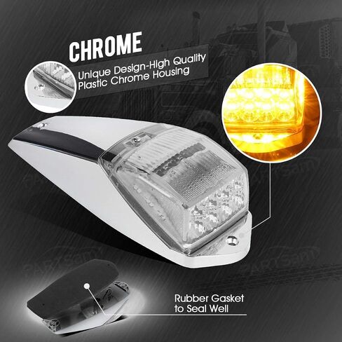 Partsam 31LED Amber Cab Marker Light Waterproof Top Roof Running Cab Lights Compatible with Peterbilt/Kenworth/Freightliner//Western Star/Mack/International/Paccar Trailer Trucks in Saudi Arabia