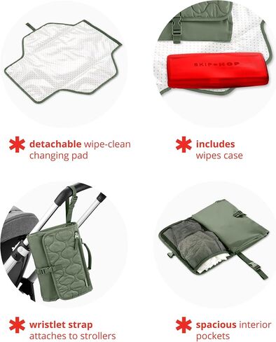 Skip Hop Portable Baby Changing Pad, Pronto, Sage in Kuwait