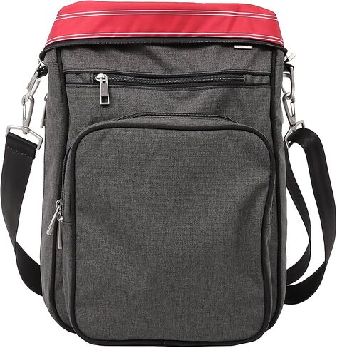 Jujube Helix Multi -Functional Crossbody Messenger/Diaper Dad Bag ، Onyx Collection - Chrome in Kuwait