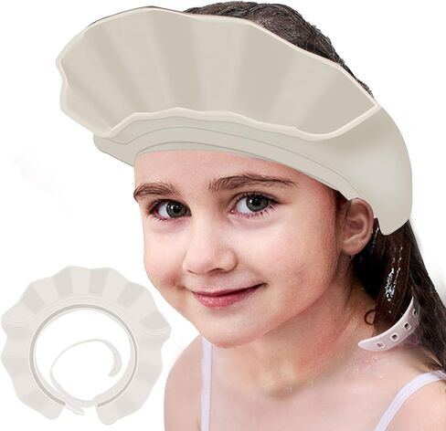 Komidk Baby Kids Shampoo Cap حمام الاستحمام قبعة السيليكون القابل للتعديل غسل الشعر دش حماية الاستحمام قبعة دش للطفل ، طفل ، طفل ، أطفال (وردي) in Kuwait