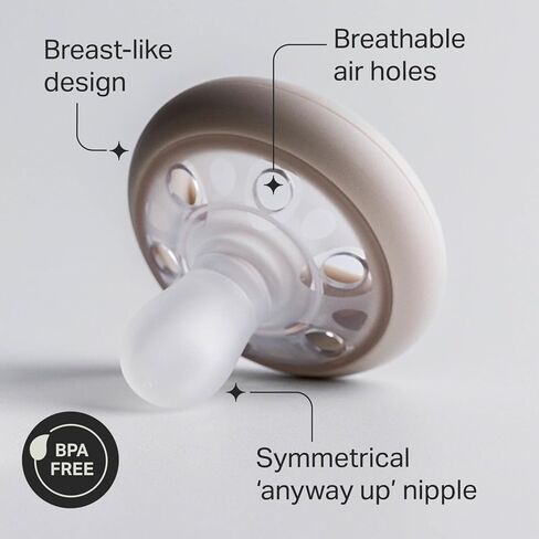Tommee Tippee يشبه الثدي ، 0-6M ، 4 عدد ، خفيفة الوزن ، تصميم سيليكون من قطعة واحدة ، حلمة متماثلة in Kuwait