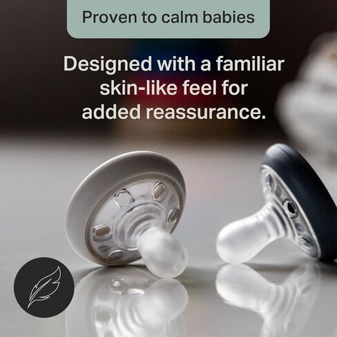 Tommee Tippee يشبه الثدي ، 0-6M ، 4 عدد ، خفيفة الوزن ، تصميم سيليكون من قطعة واحدة ، حلمة متماثلة in Kuwait