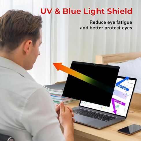 شاشة خصوصية للكمبيوتر المحمول مقاس 13.3 بوصة، وواقي مرشح الضوء الأزرق المضاد للوهج بنسبة 16:10 قابل للإزالة، ودرع الخصوصية لشاشة الكمبيوتر مقاس 13 بوصة للكمبيوتر المحمول in Kuwait