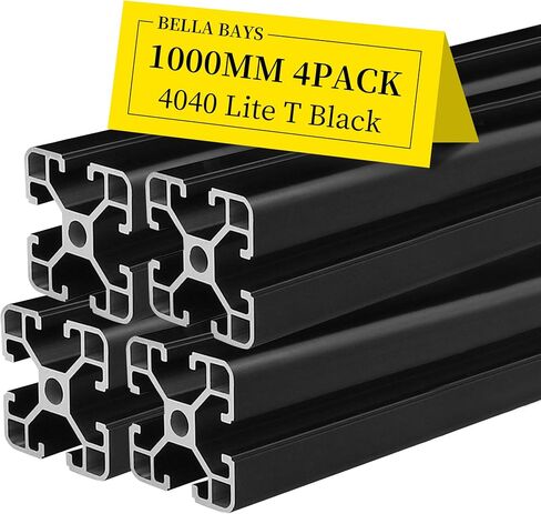 4pcs 4040 V slot Aluminum Extrusion Profile 2000mm 78.74inch European Standard Anodized Extruded Linear Rail Guide Frame for DIY Workbenche Furniture Fitness Equipment Machinery Shelf Black BELLA BAYS in Kuwait