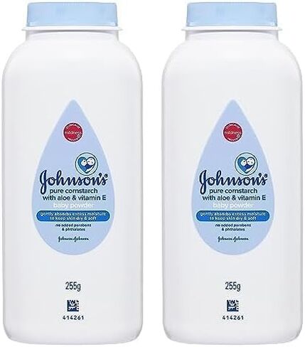 Johnson's Baby Powder for Delicate Skin, Hypoallergenic and Free of Parabens, Phthalates, and Dyes for Baby Skin Care, 1.5 oz (Pack of 2) in Saudi Arabia
