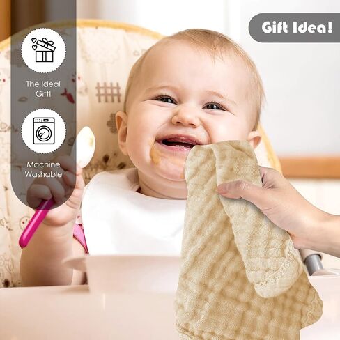 Ease Cubs 12 Pack Muslin Washcloths for Baby - 100% Cotton Baby Wash Cloths for or Baby Face Body Comfy and Soft for Newborn Infants Kids Girls and Boys - 12"x12" - Slate, Grey and Navy Series in Saudi Arabia