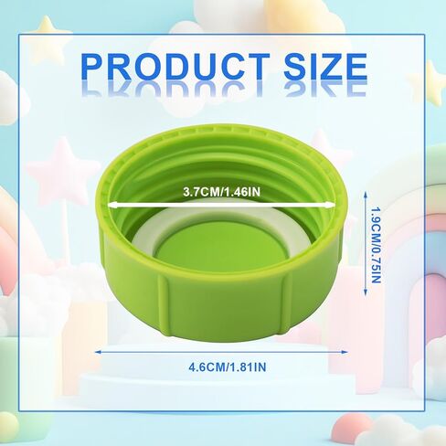 6pcs أبعاد زجاجة طفل ضيقة للدكتور براون وميديلا ، غطاء زجاجة سفر مجاني موثوق به مع إكسسوارات قطع غيار تخزين الحشية (الأخضر) in Kuwait