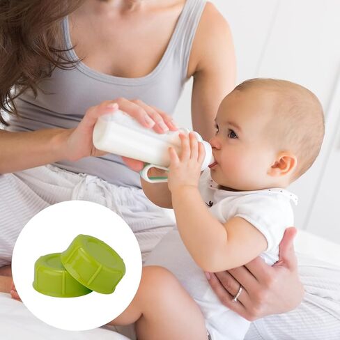 6pcs أبعاد زجاجة طفل ضيقة للدكتور براون وميديلا ، غطاء زجاجة سفر مجاني موثوق به مع إكسسوارات قطع غيار تخزين الحشية (الأخضر) in Kuwait