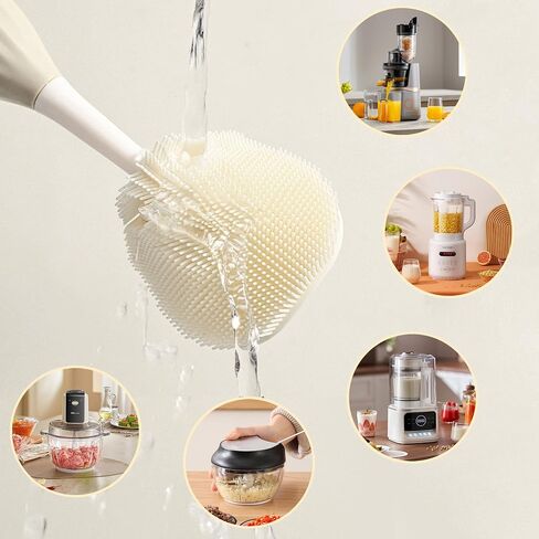 Baby Bottle Brush Kit with Push-Press Bubble and Drying Rack for Bottle Cleaning, Bendable Bottle Cleaner Brush for Baby Bottles, Breast Pumps, Nipples, Straws and More. Perfect for Home&Travel (Pink) in Saudi Arabia