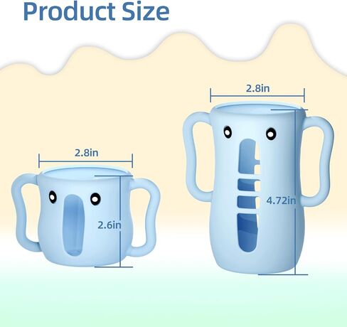 3 Pack Sleeves for Avent Baby Bottle, BPA Free Silicone Sleeves with Handles for Avent Natural Glass Baby Bottles, Anti Breakage Cover for Phillips Glass Avent Bottles (Pink+Blue+Grey, 4 Oz) in Saudi Arabia