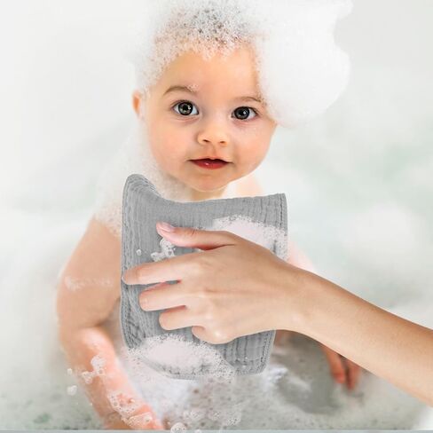 Baby Burp Cloth 100% Cotton Newborn Cotton Muslin Burp Cloth 10x20 inches (Pink & Coffee 5 Pieces) in Kuwait