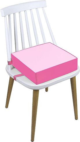 Toddler Booster Seat for Kitchen Chair, Waterproof PU Chair Cushion | Add Comfortable Height for Family Meals, Waterproof Cover Wipes Clean and Dual Straps Help Secure to Chairs at Home or Away in Saudi Arabia